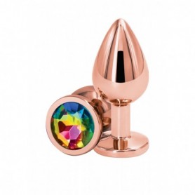 plug anale rosa oro stimolatore dilatatore per ano con gioiello sexy toys anal