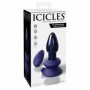 Vibratore anale plug dildo in vetro icicles fallo butt ricaricabile con telecomando