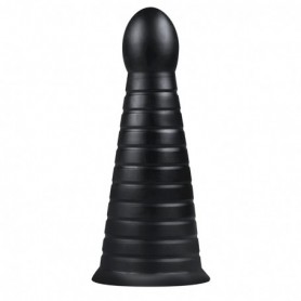 Plug anale maxi dildo grande butt plug nero fallo black con ventosa buttr