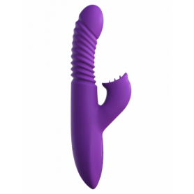 Vibratore vaginale Rabbit a spinta con dildo doppio stimolatore clitoride ricaricabile