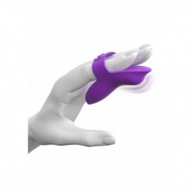 Stimolatore vibrante vibratore vaginale da dito ricaricabile in silicone viola