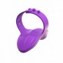 Stimolatore vibrante vibratore vaginale da dito ricaricabile in silicone viola