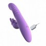 Vibratore vaginale riscaldante rabbit doppio dildo fallo vibrante stimolatore clitoride