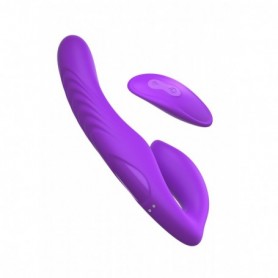 Vibratore doppio indossabile fallo dildo strap on con telecomando wireless