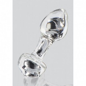 Plug anale dildo trasparente fallo in vetro stimolatore anal butt sex toy glass