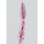 Fallo doppio in vetro rosa trasparente dildo vaginale anale realistico glass