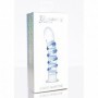 Fallo vaginale anale in vetro dildo realistico trasparente e blu glass sex toy