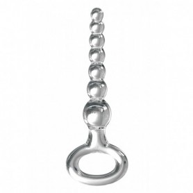 Plug anale in vetro dildo vaginale con palline icicles no67 sex toy trasparente