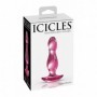 Fallo anale plug dildo in vetro rosa icicles no 73 trasparente anal but sex toy