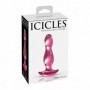 Fallo anale plug dildo in vetro rosa icicles no 73 trasparente anal but sex toy