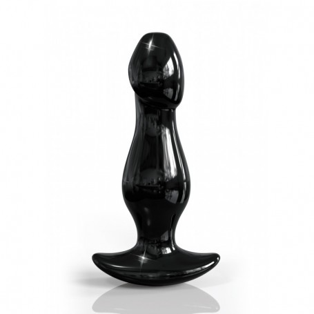 Fallo anale in vetro nero dildo anal butt icicles no 71 black plug glass sex toy