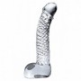 Fallo realistico vaginale anale in vetro glass dildo trasparente icicles no 61