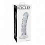 Dildo realistico vaginale anale trasparente in vetro fallo icicles no 62 sex toy