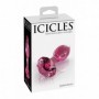 Plug anale dildo in vetro icicles no 79 fallo anal butt trasparente rosa glass