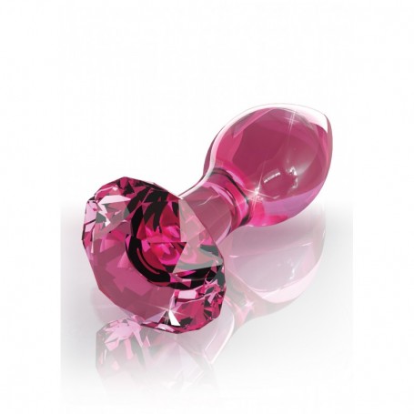 Plug anale dildo in vetro icicles no 79 fallo anal butt trasparente rosa glass