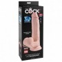 Fallo con ventosa realistico king cock 3d swinging balls 9 dildo vaginale anale