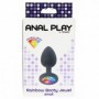 Plug in silicone nero fallo anale butt anal black dildo con diamante a coda jewel