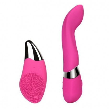 Vibratore stimolatore per punto g dildo fallo vibrante vaginale e clitoride rosa