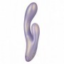 Vibratore rabbit doppio stimolatore per clitoride vaginale fallo dildo vibrante