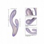 Vibratore rabbit doppio stimolatore per clitoride vaginale fallo dildo vibrante