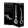 Plug anale in vetro dildo vaginale con palline icicles no67 sex toy trasparente