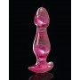 Fallo anale plug dildo in vetro rosa icicles no 73 trasparente anal but sex toy