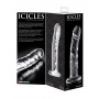 Dildo realistico vaginale anale trasparente in vetro fallo icicles no 62 sex toy