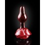 Plug anale in vetro rosso icicles no 75 fallo butt dildo trasparente sex toy red