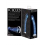 Fallo in vetro blu trasparente dildo vaginale anale realistico icicles no 29