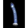 Fallo in vetro blu trasparente dildo vaginale anale realistico icicles no 29