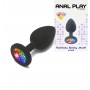 Plug in silicone nero fallo anale butt anal black dildo con diamante a coda jewel