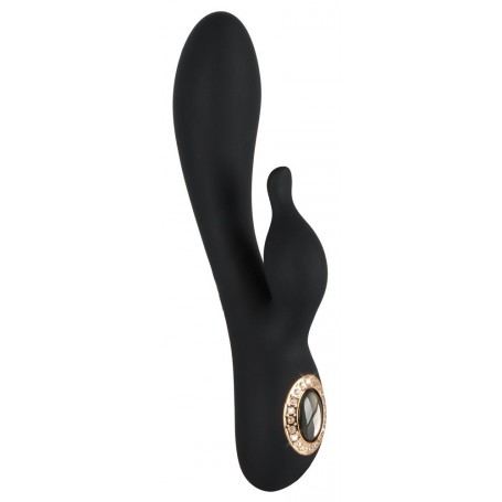 Vibratore rabbit dildo vibrante doppio nero ricaricabile fallo vaginale morbido