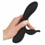 Vibratore rabbit dildo vibrante doppio nero ricaricabile fallo vaginale morbido