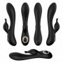 Vibratore rabbit dildo vibrante doppio nero ricaricabile fallo vaginale morbido