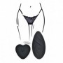 Vibratore vaginale indossabile per slip con telecomando stimolatore wireless nero
