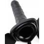 Vibratore vaginale strap on indossabile fallo vibrante dildo vibrante nero black