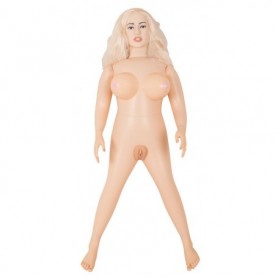 Bambola realistica gonfiabile bionda sex doll donna con vagina ano in silicone