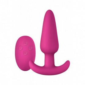 Plug anale in silicone con telecomando ricaricabile fallo anale in silicone rosa