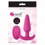 Plug anale in silicone con telecomando ricaricabile fallo anale in silicone rosa