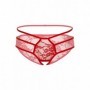 Slip in pizzo trasparente rosso sexy hot aperte intimo per donna mutande string