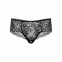 Slip black in pizzo aperto per donna hot perizoma nero trasparente tanga string