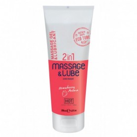 Lubrificante intimo a base acqua 2 in 1 gel per massaggi di coppia aromatizzato