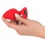 Plug anale a cuore fallo indossabile in silicone sex toy anal butt plug stimolatore