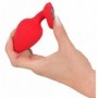 Plug anale a cuore fallo indossabile in silicone sex toy anal butt plug stimolatore