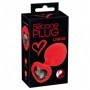 Plug anale a cuore fallo indossabile in silicone sex toy anal butt plug stimolatore