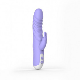 Vibratore vaginale doppio in silicone stimolatore rabbit clitoride ricaricabile