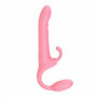 Vibratore strap on Rabbit dildo indossabile vaginale fallo in silicone realistico