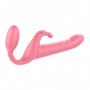 Vibratore strap on Rabbit dildo indossabile vaginale fallo in silicone realistico