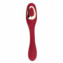 Vibratore doppio in silicone stimolatore vagina e succhia clitoride ricaricabile