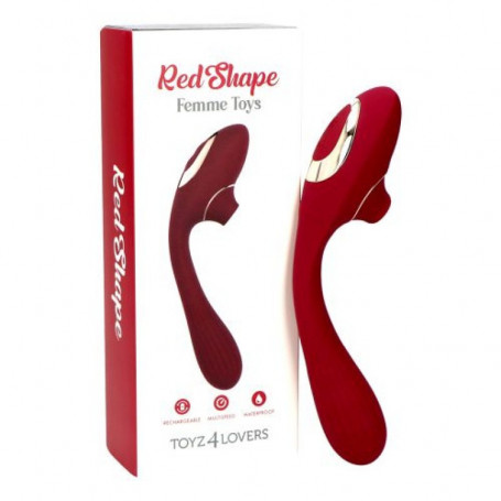 Vibratore doppio in silicone stimolatore vagina e succhia clitoride ricaricabile